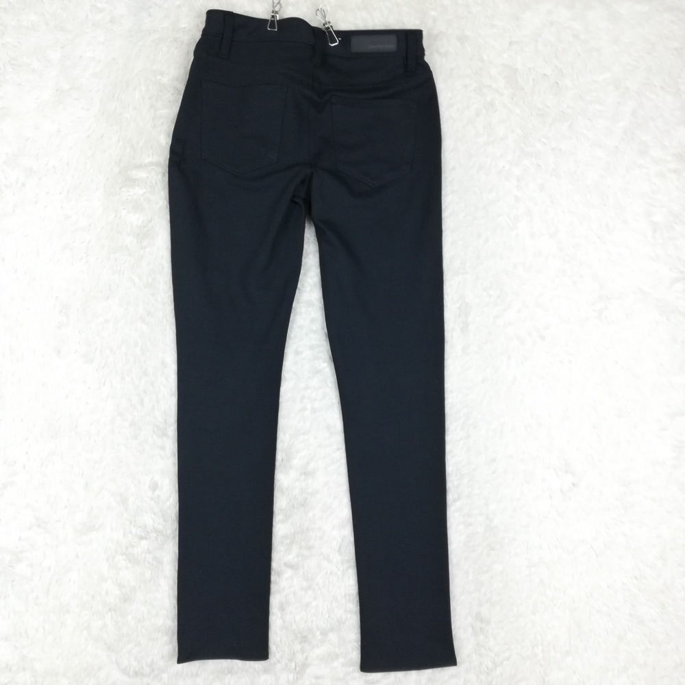Calvin Klein Womens Pants Straight Leg Navy Blue Mid Rise Stretch 4 - Picture 2 of 10